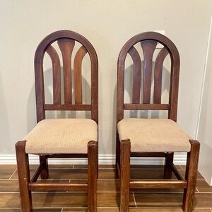 Wooden Dining Chairs with Cushioned Seats